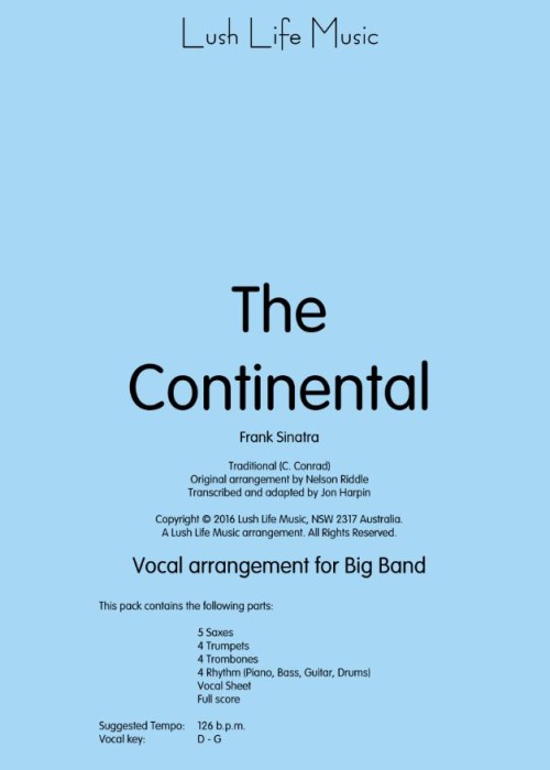 CONTINENTAL, The (Sinatra) (Vocal Jazz)